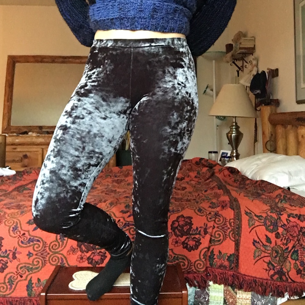 BP crushed velvet leggings size M